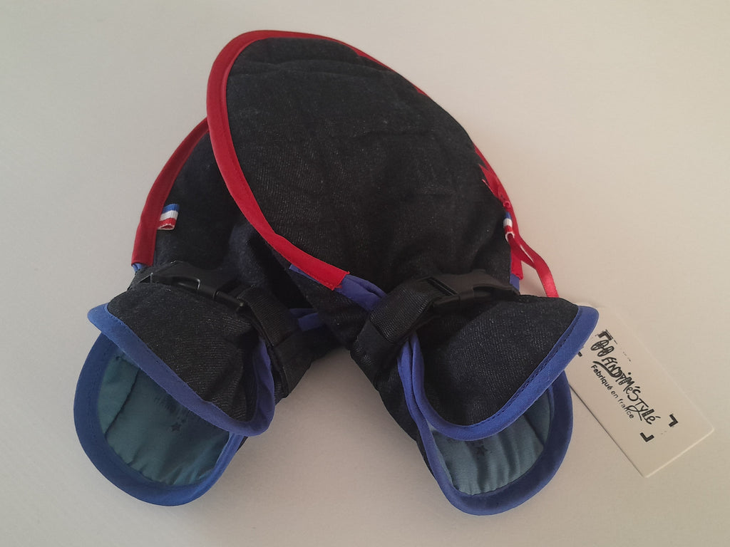 Moufles jeans anti-griffures