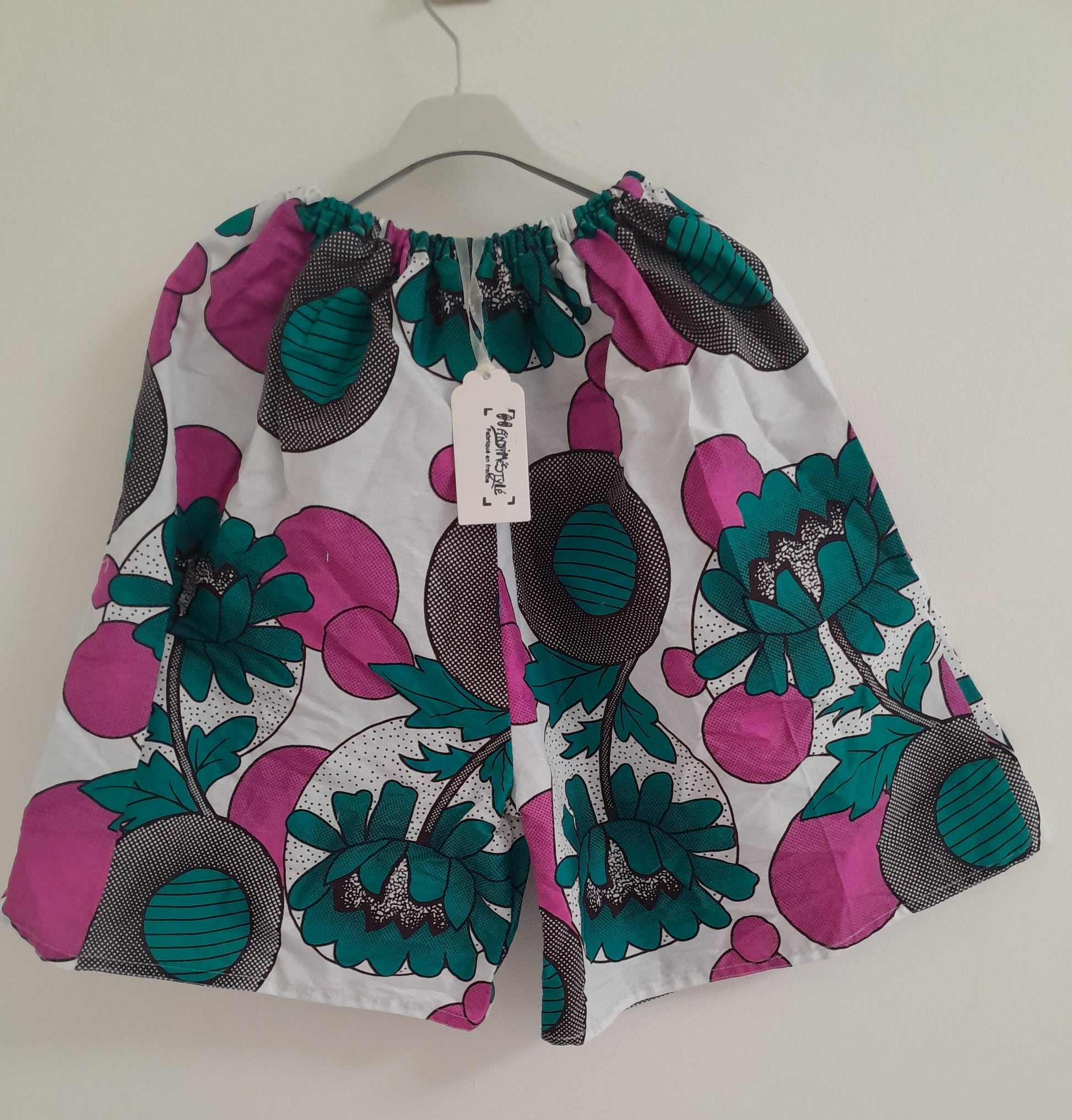 Jupe culotte en wax rose