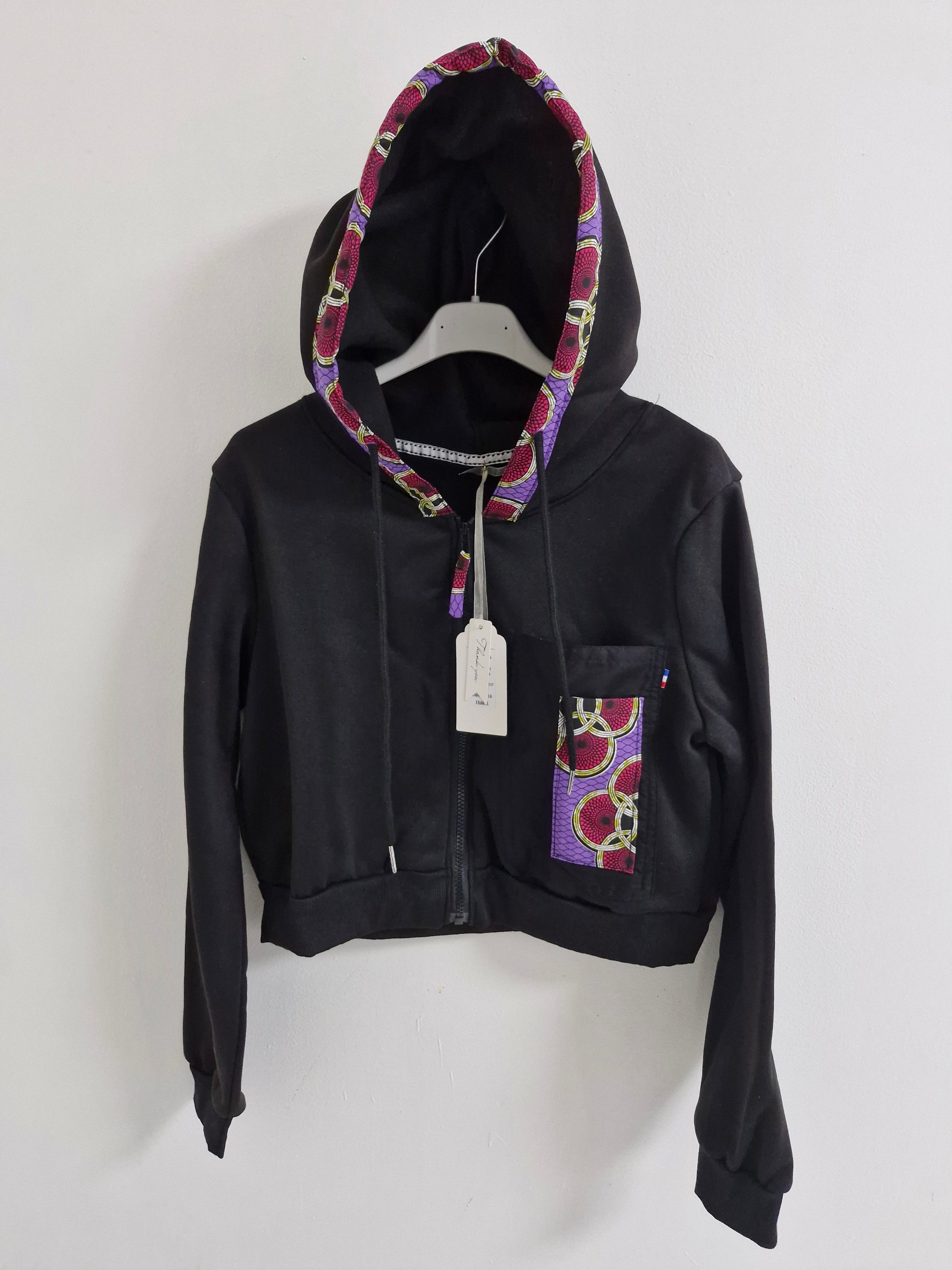 Gilet zippé wax à capuche