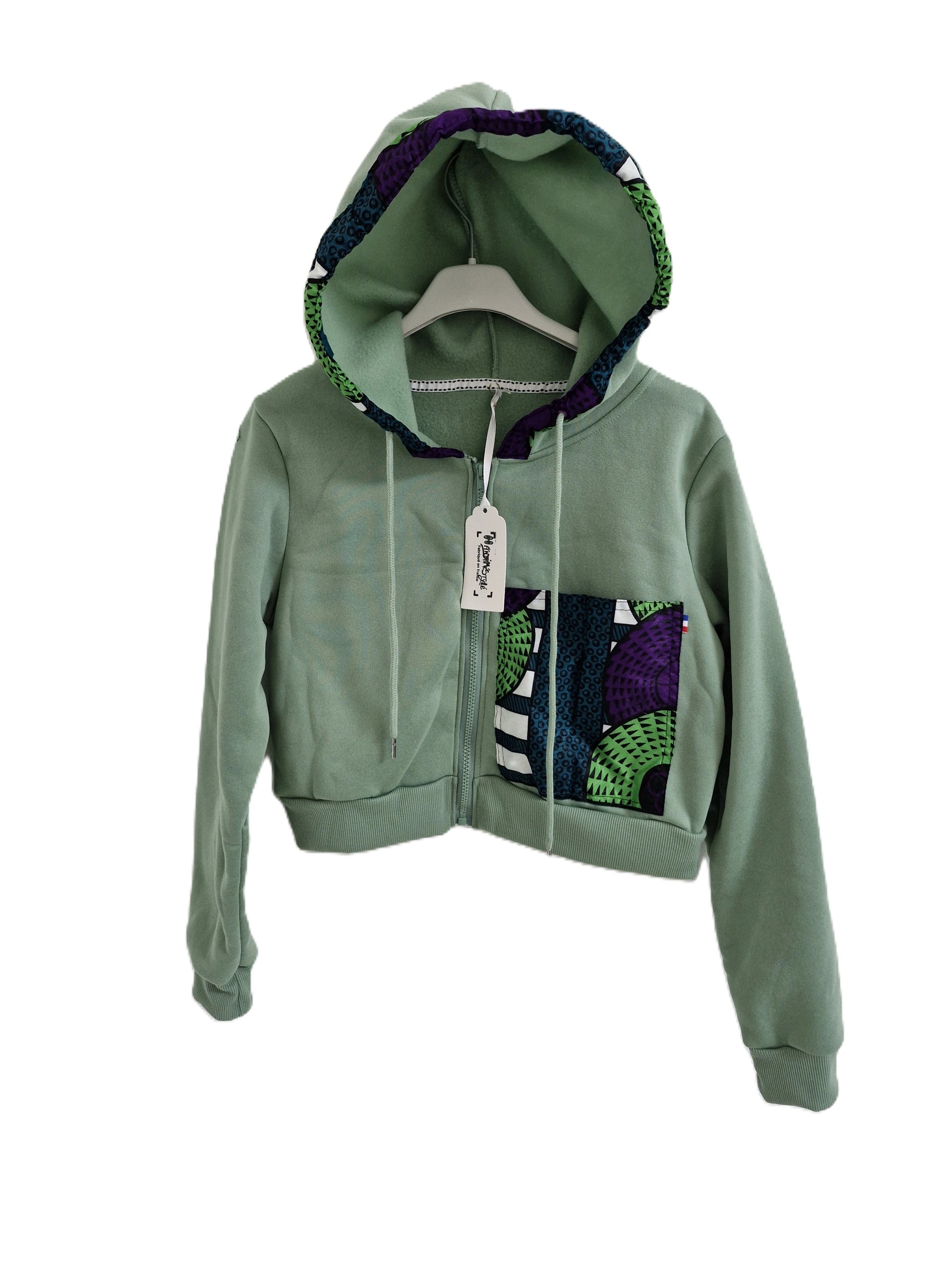 Gilet zippé wax à capuche