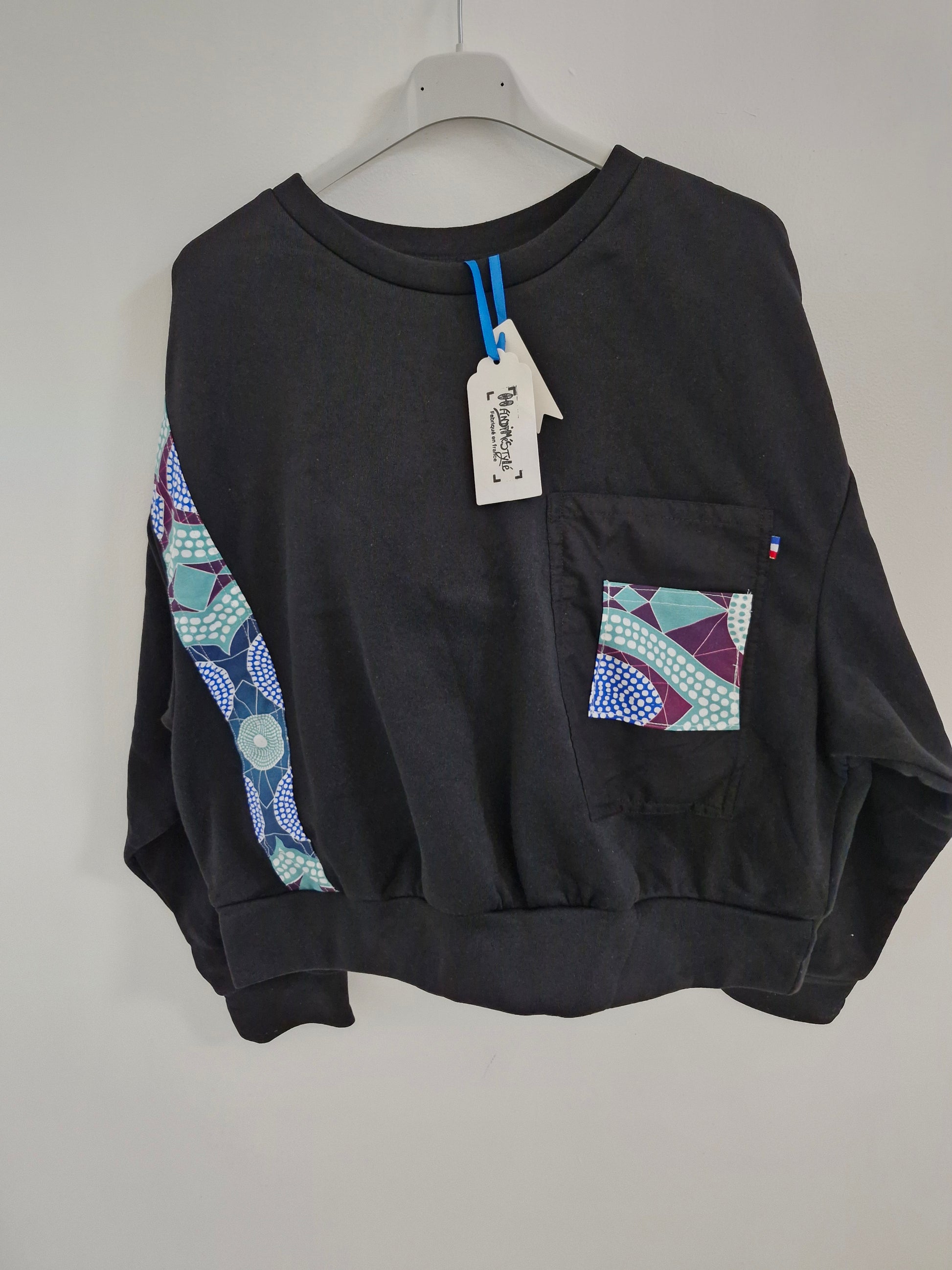 Sweat-shirt ample wax