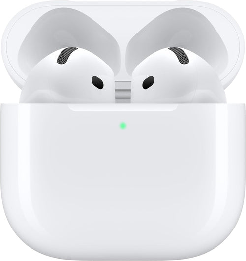 Apple AirPods 4 Écouteurs sans Fil, Casques et écouteurs Bluetooth, Audio Spatial personnalisé, résistance à la Transpiration et l’Eau, boîtier de Charge USB-C, Puce H2, Jusqu’à 24 Heures d’autonomie