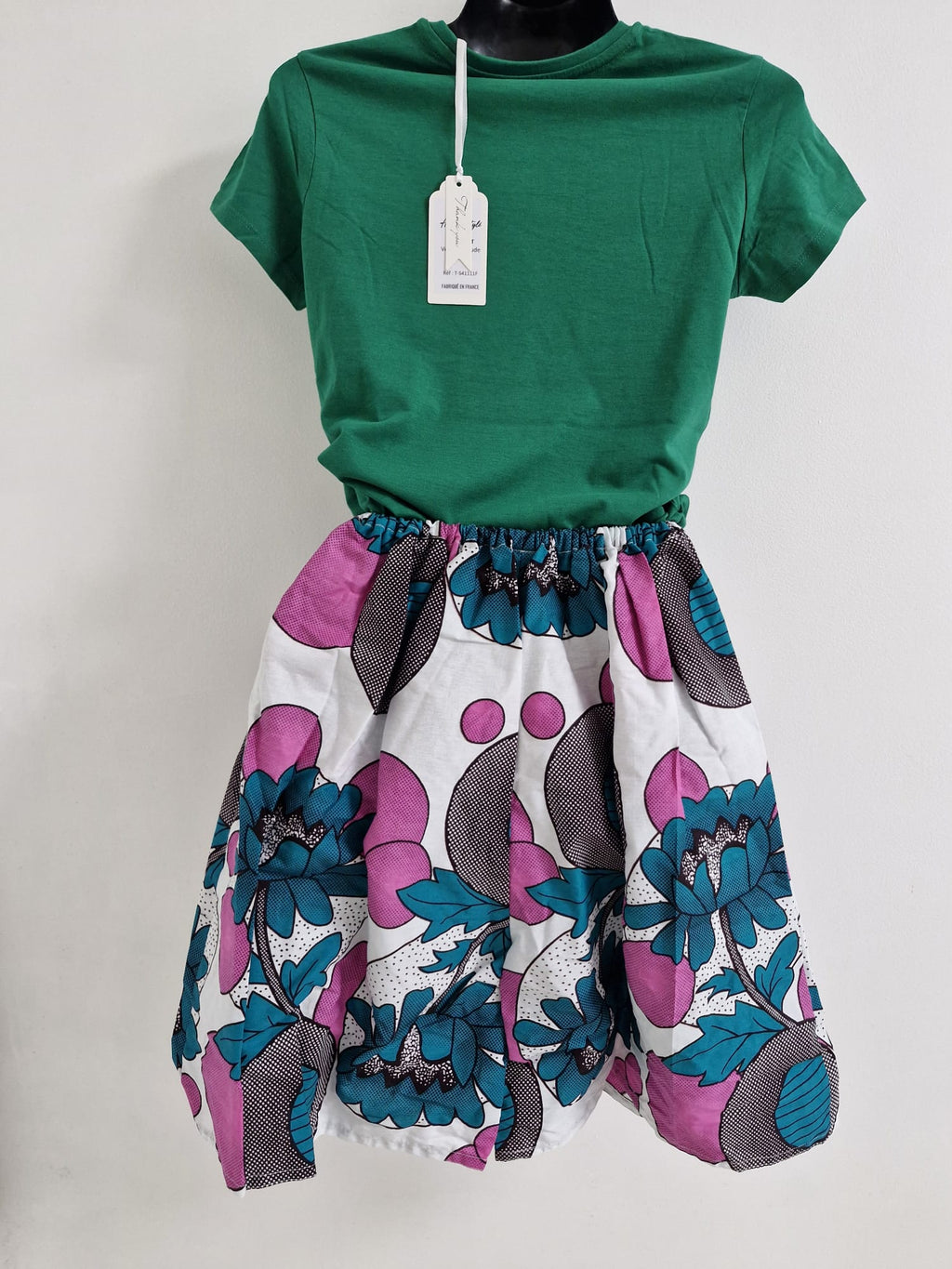 Jupe culotte en wax rose