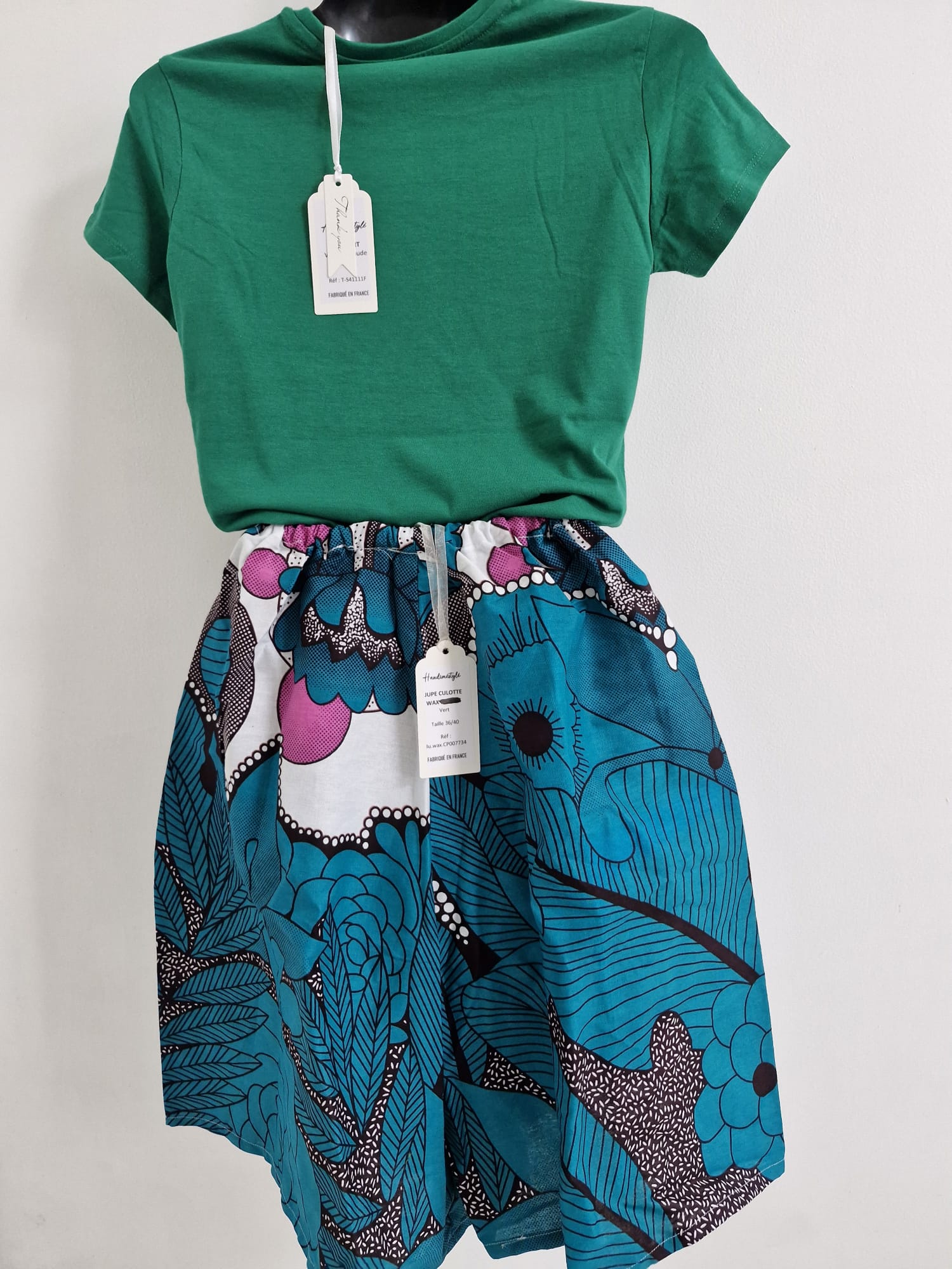 Jupe culotte en wax