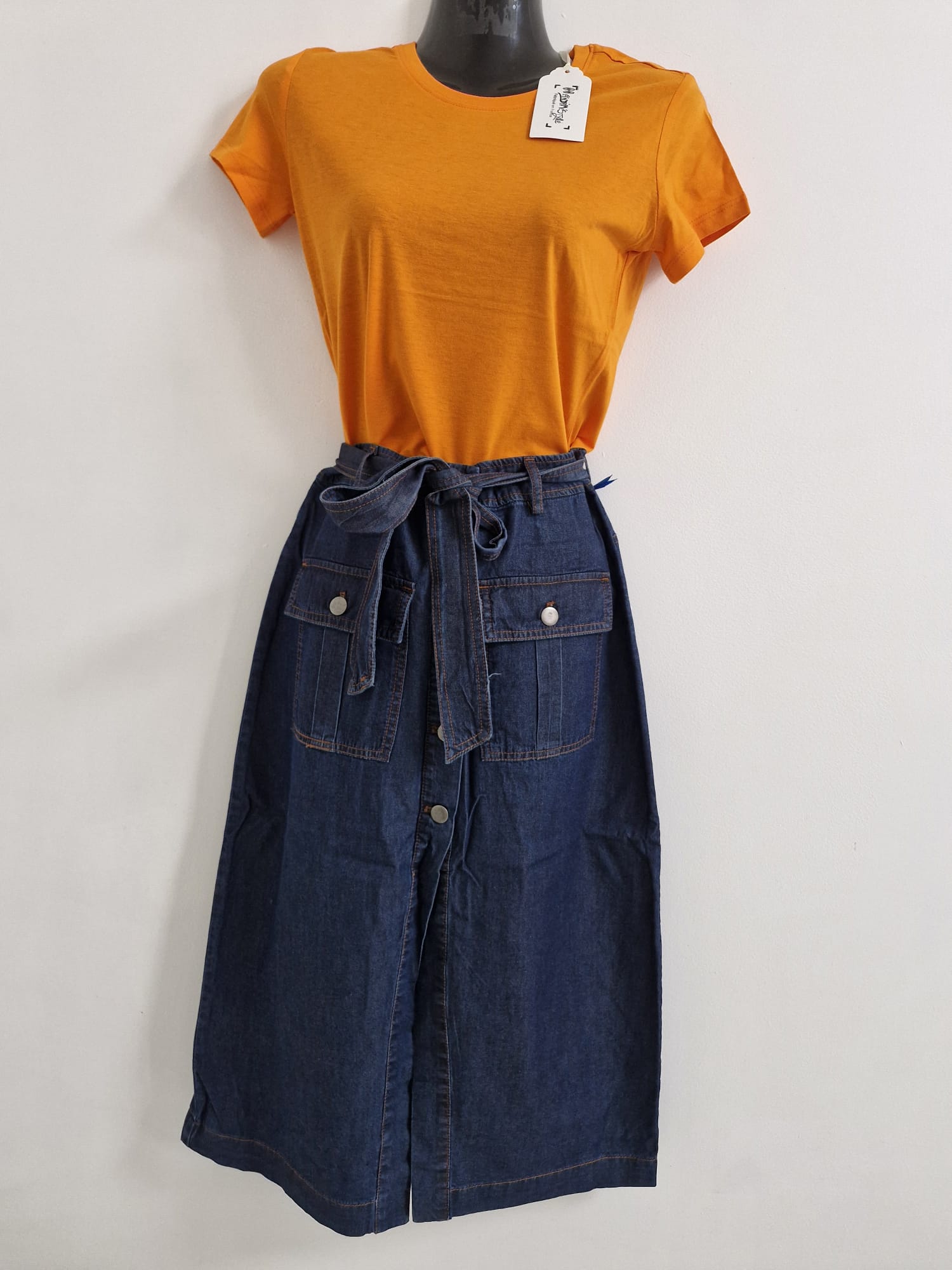 Jupe en jeans fendue
