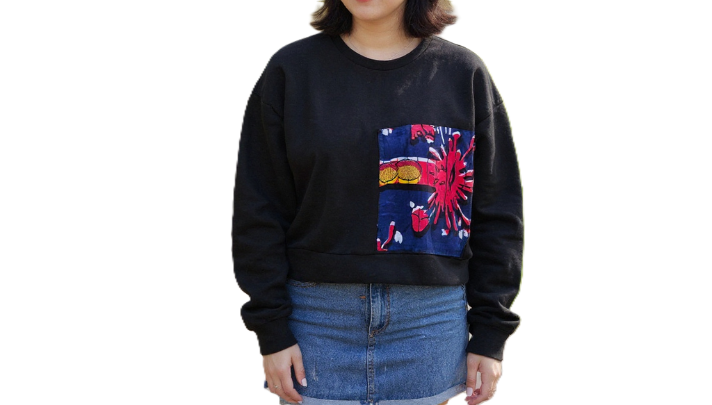 Sweat-shirt ample wax