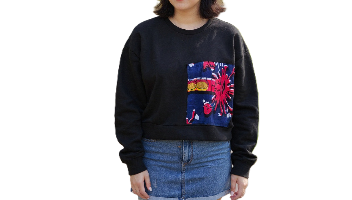 Sweat-shirt ample wax