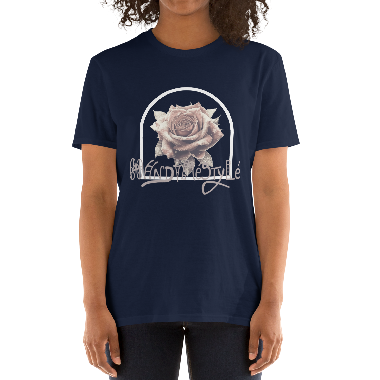 T-shirt rose à Manches Courtes