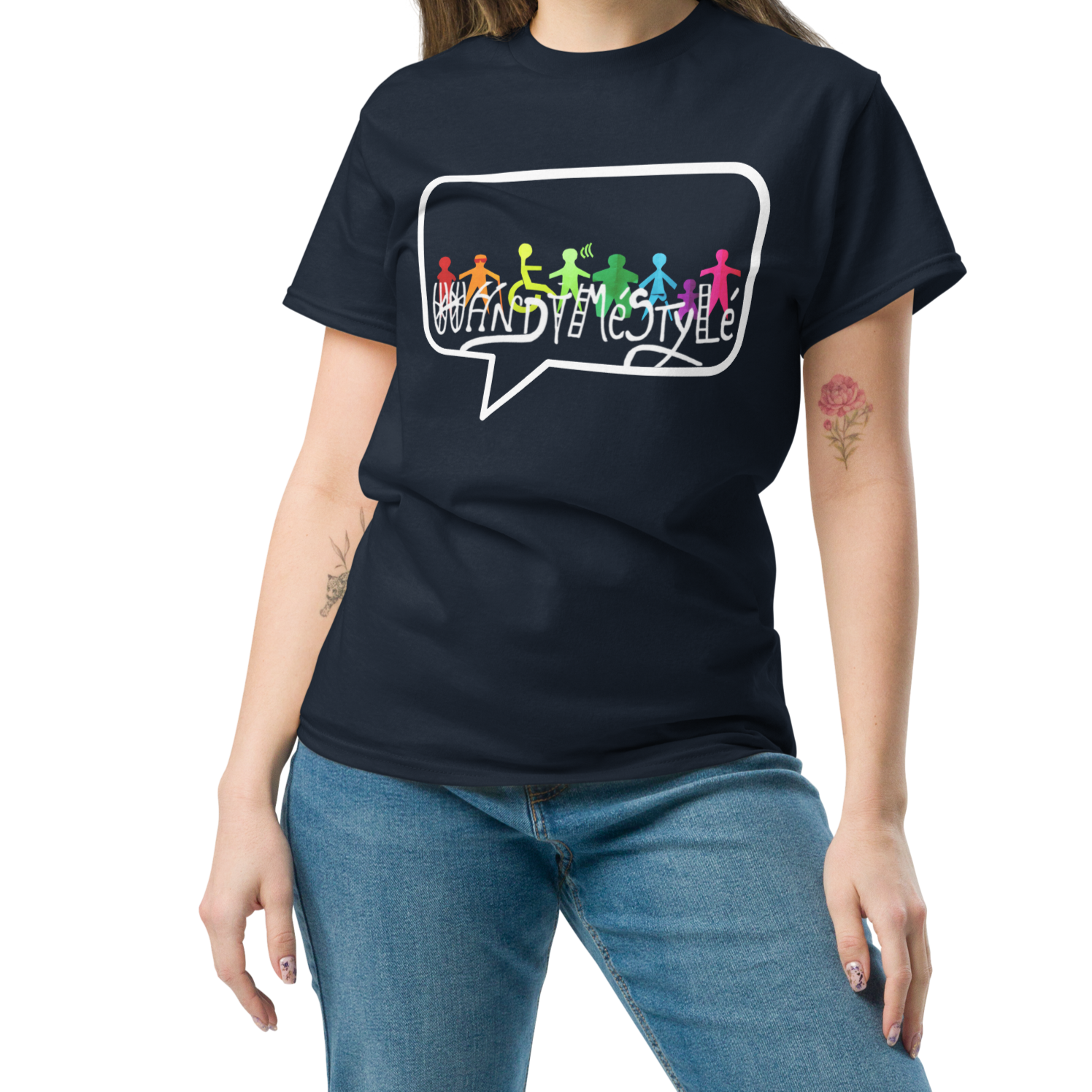 T-shirt  unisexe handiméstylé